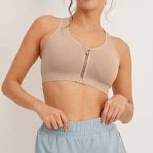 NWT Jockey® Seamfree® Mid Impact Zip Front Sports Bra